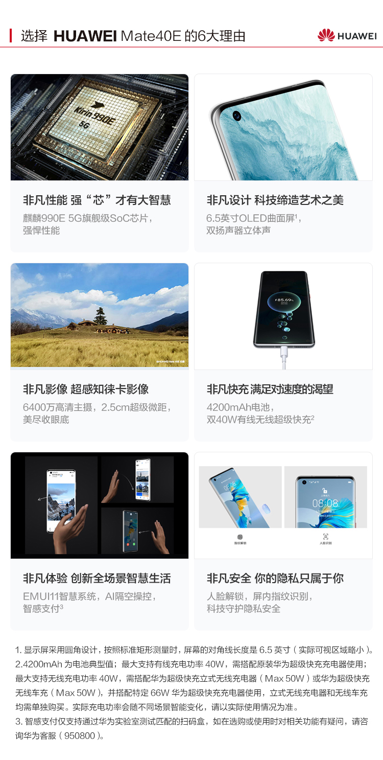 华为 HUAWEI Mate 40E(图1)